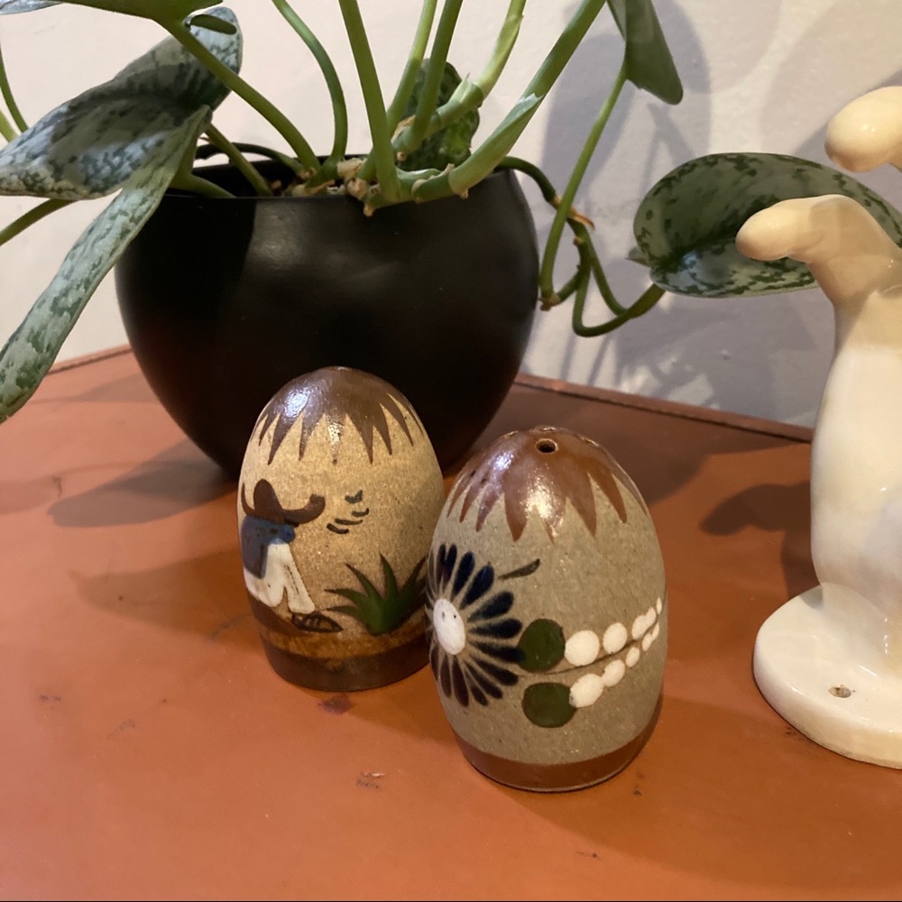 Vintage Ceramic Made in Mexico Pottery Salt and Pepper Shakers Cactus South West - Picture 3 of 9